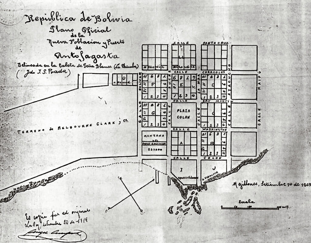 Plano Oficial de Antofagasta 1869