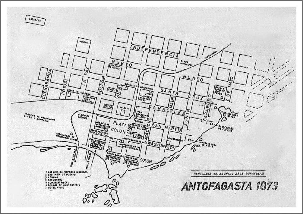 Plano de Antofagasta 1873